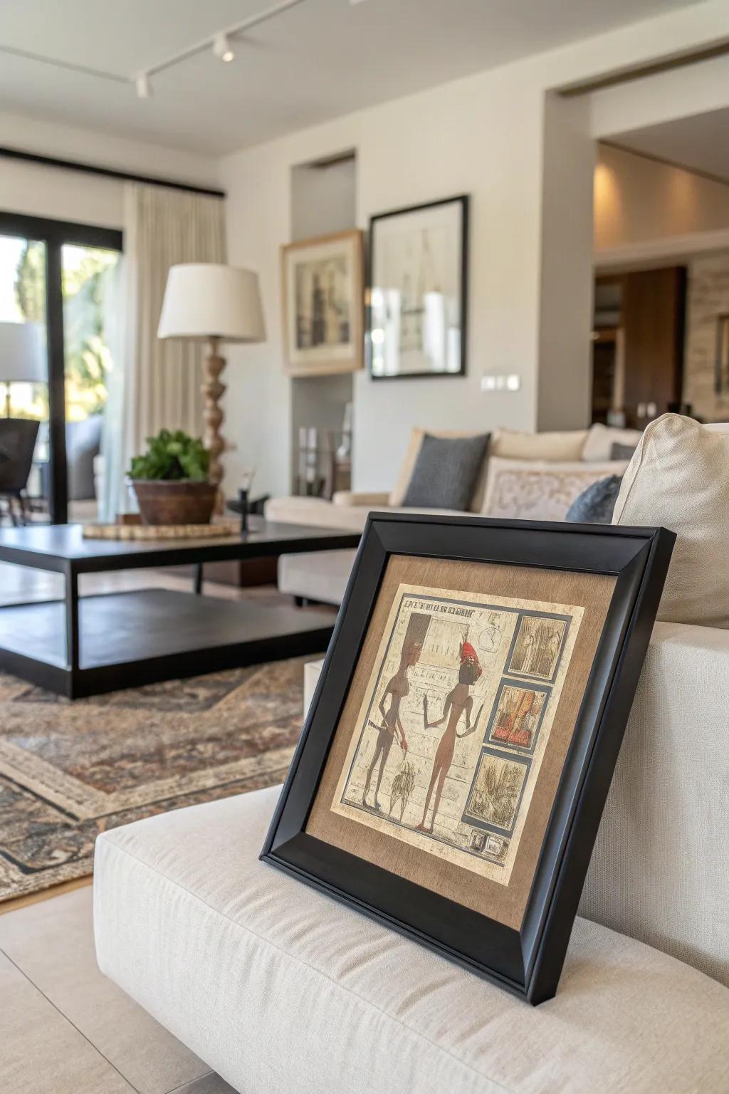 Simple framing for a contemporary touch.