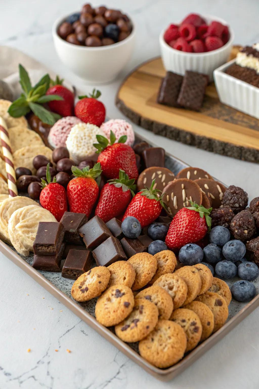 An irresistible array of sweets ideal for dessert enthusiasts.