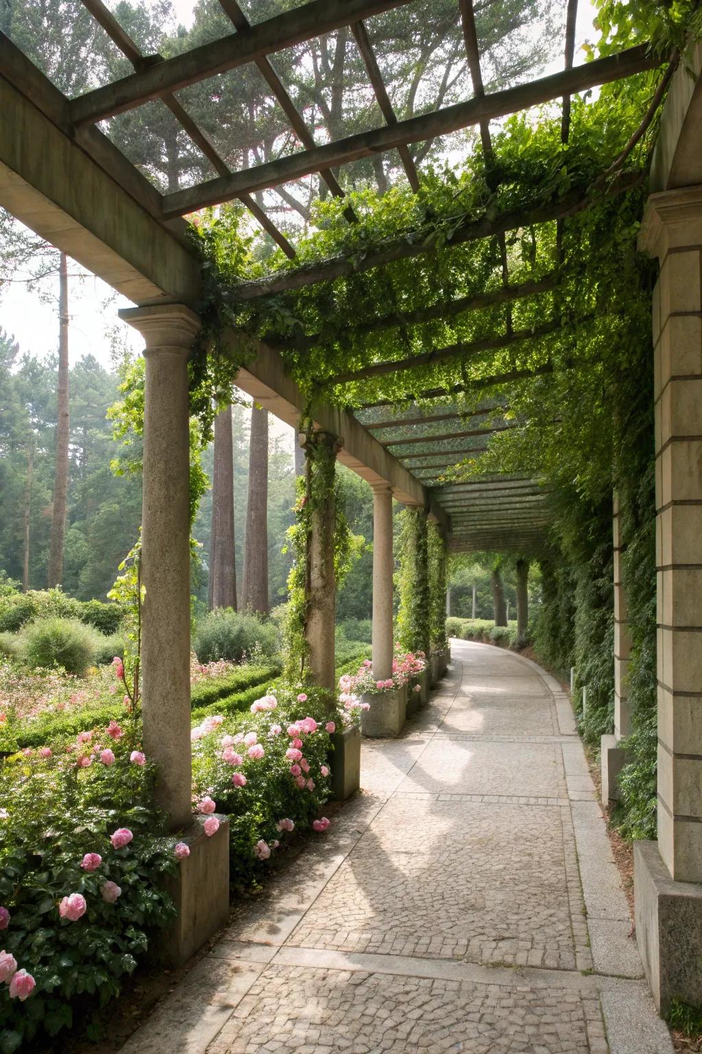 Sound-absorbing walls generate a tranquil and calming outdoor area.