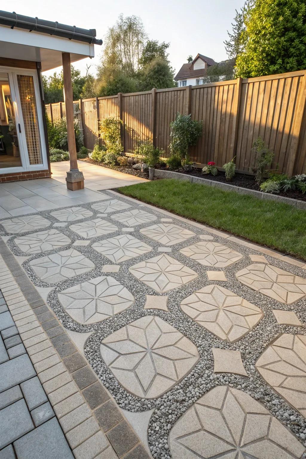 An impressive geometric pattern enhances both flair and function.