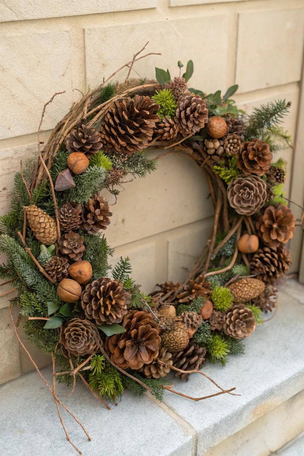 Creative pinecone designs add a personal touch to outdoor spaces.