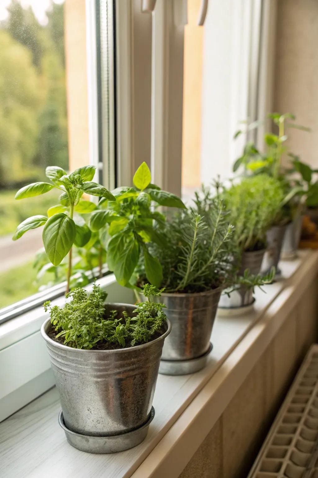 Elevate your cooking space with a convenient herb garden.