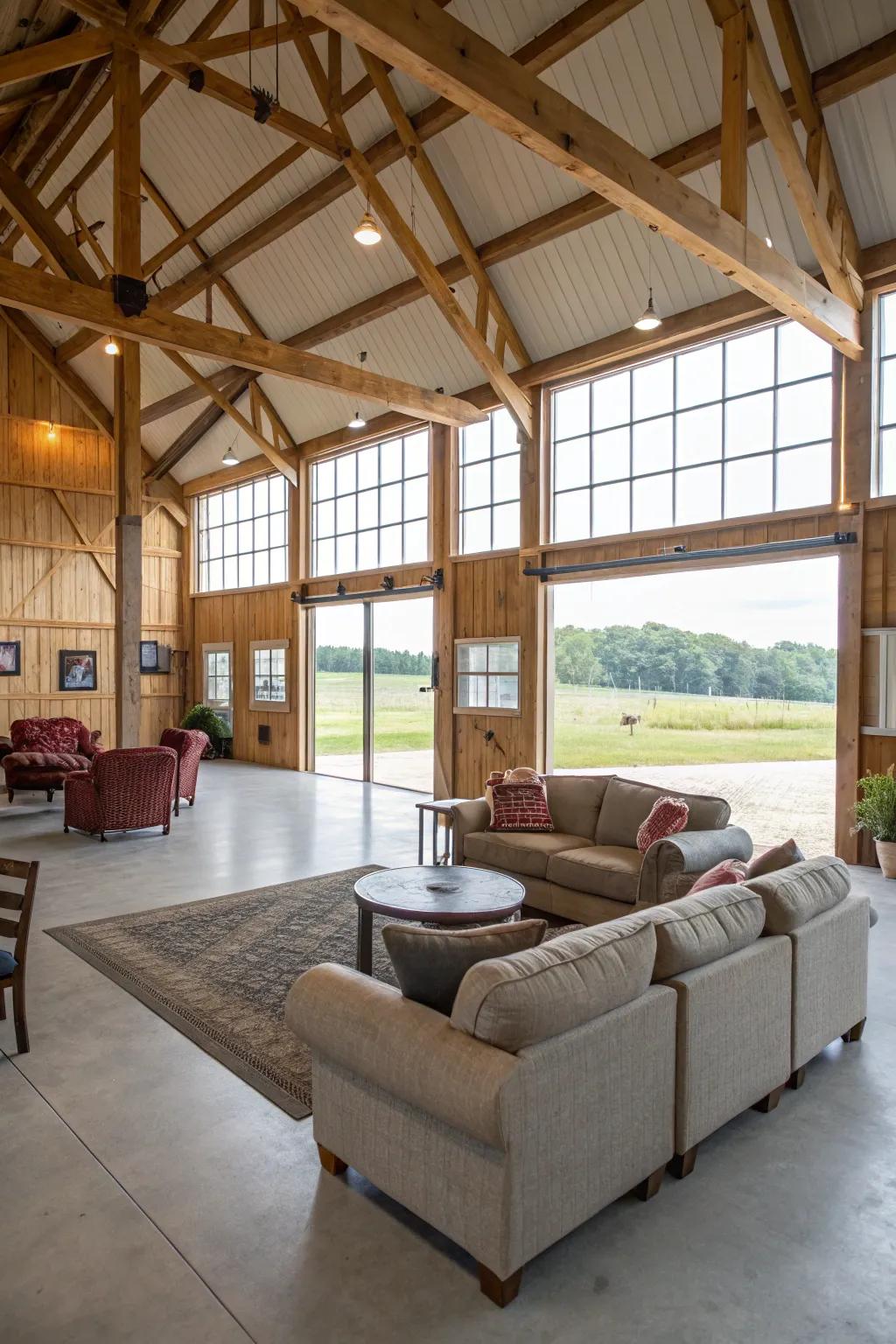 An open layout offers versatility and a welcoming atmosphere.