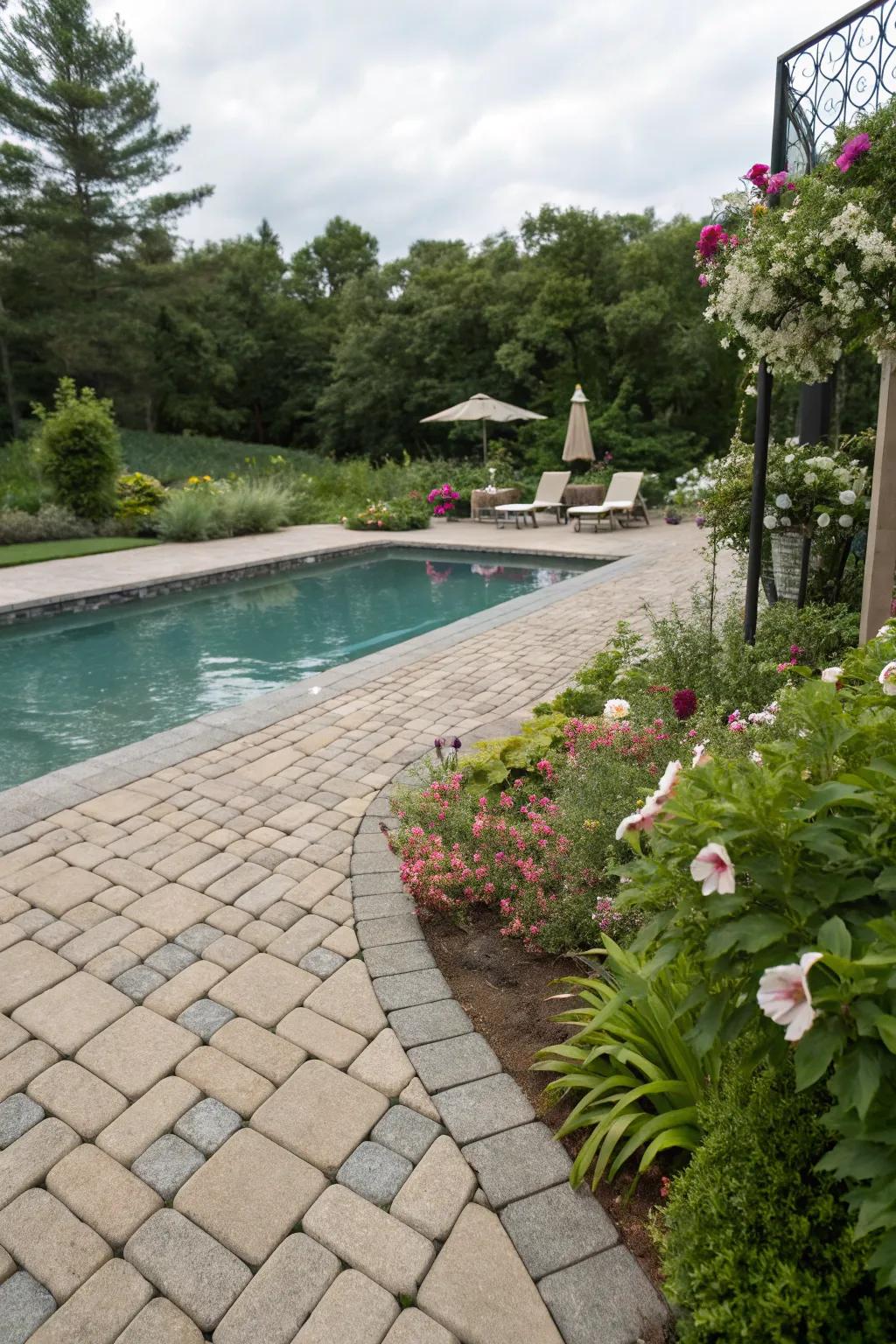 Permeable pavers offer an eco-friendly solution for your pool deck.
