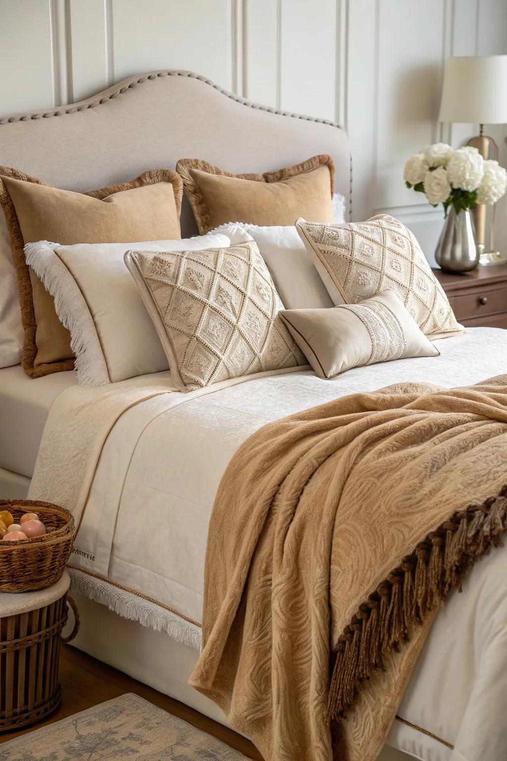 Turn your bed into a retreat with luxurious bedding.
