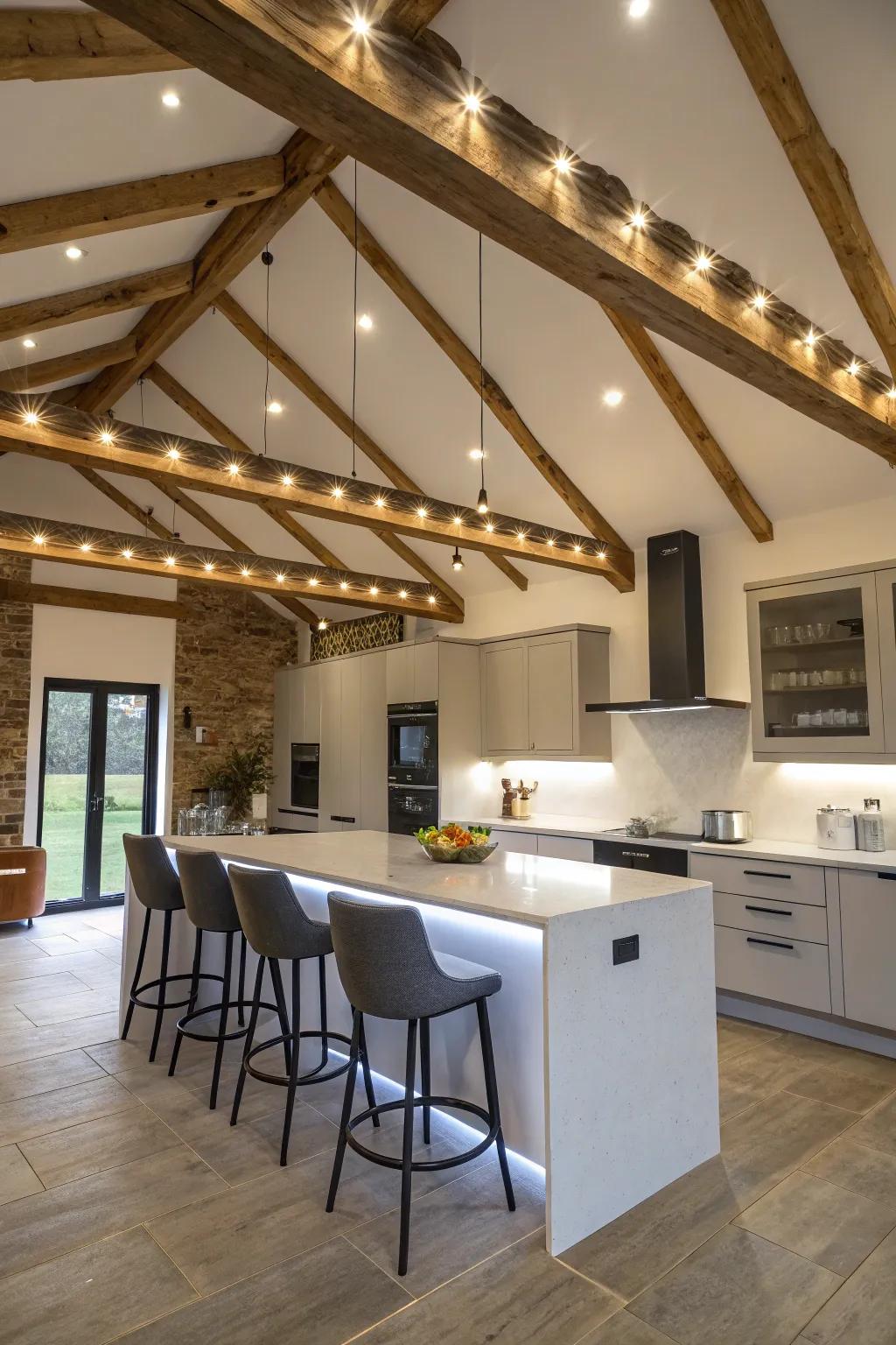 Accentuate your structure with LED bands.