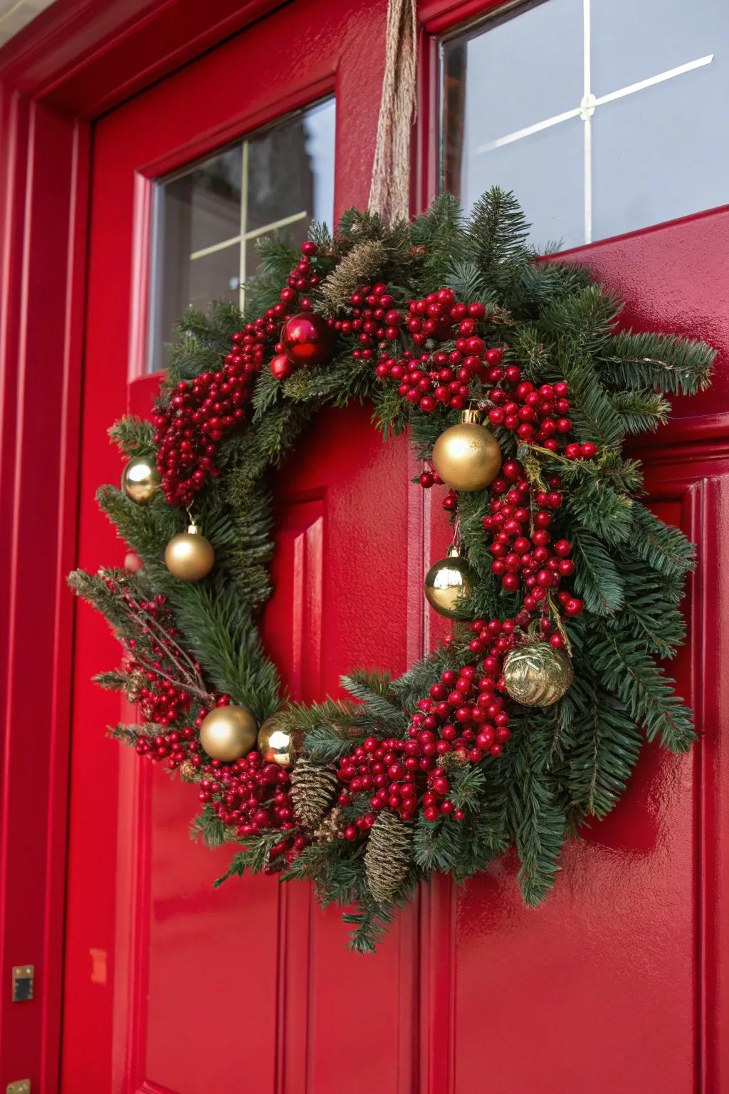 Vibrant and cheerful, showcasing fruit and baubles.