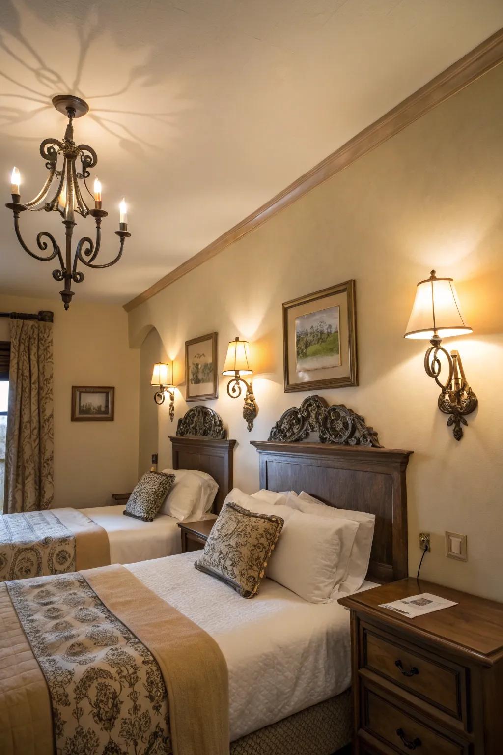 Brighten with ease using battery-powered wall lights.