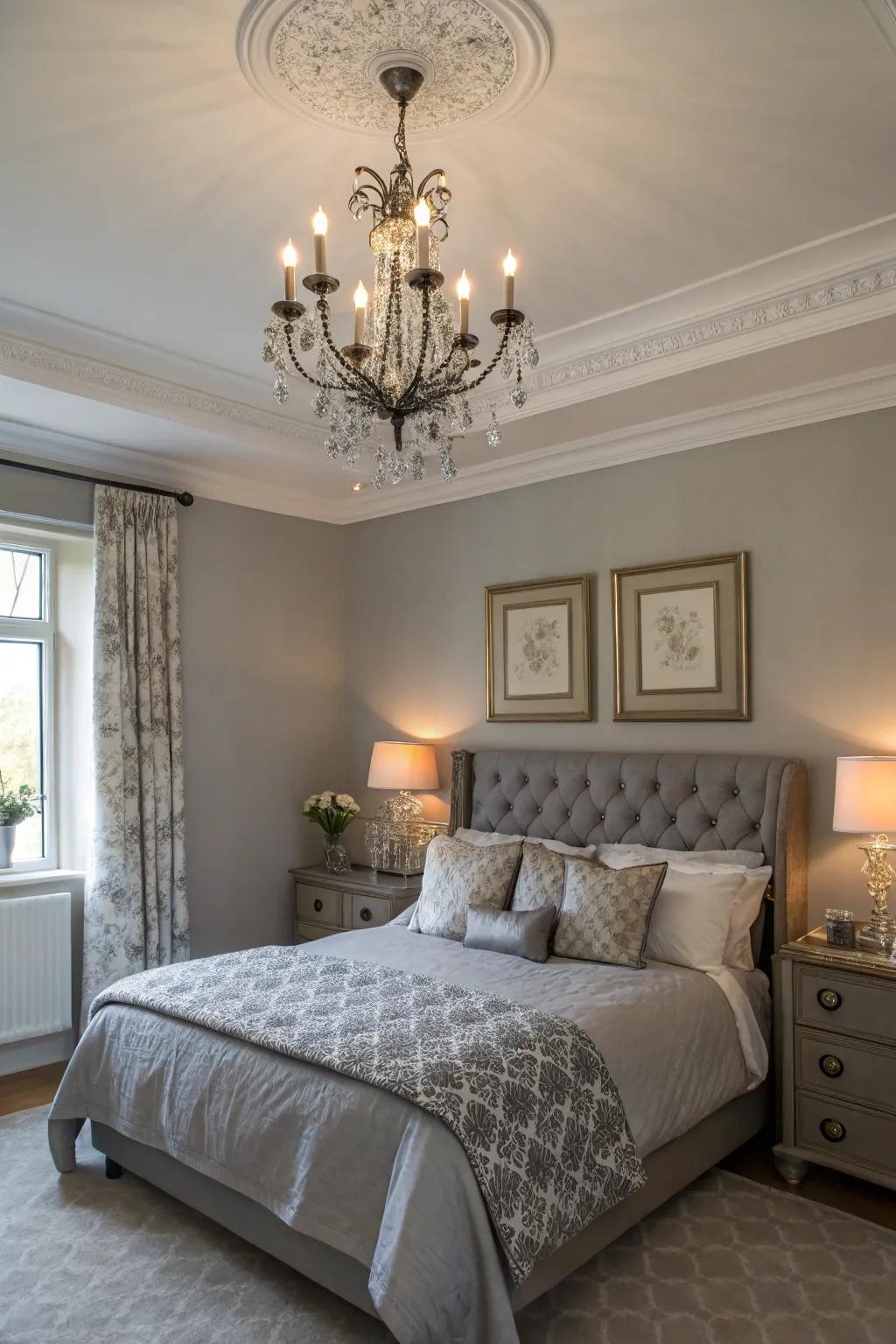 Layered lighting elevates the ambiance of a Stone Echo bedroom.