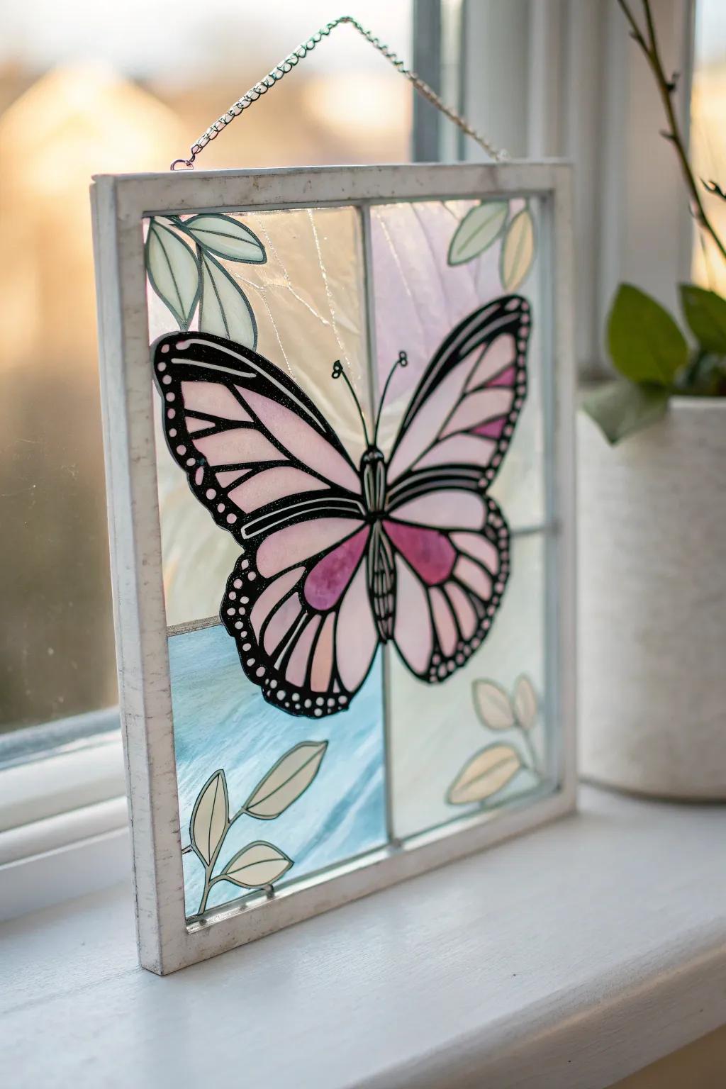 Change any area using the captivating attraction of winged insect stained glass artistry.