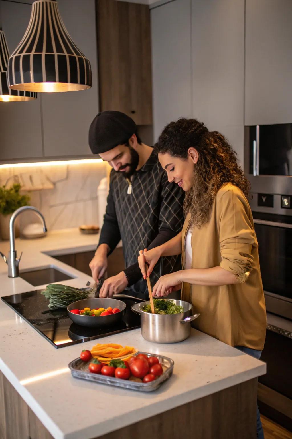 Fashion delectable memories by preparing jointly.