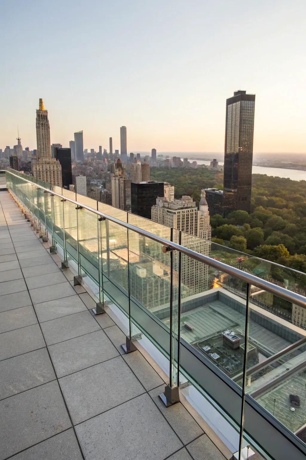 Transparent barriers offer safety without compromising the view.