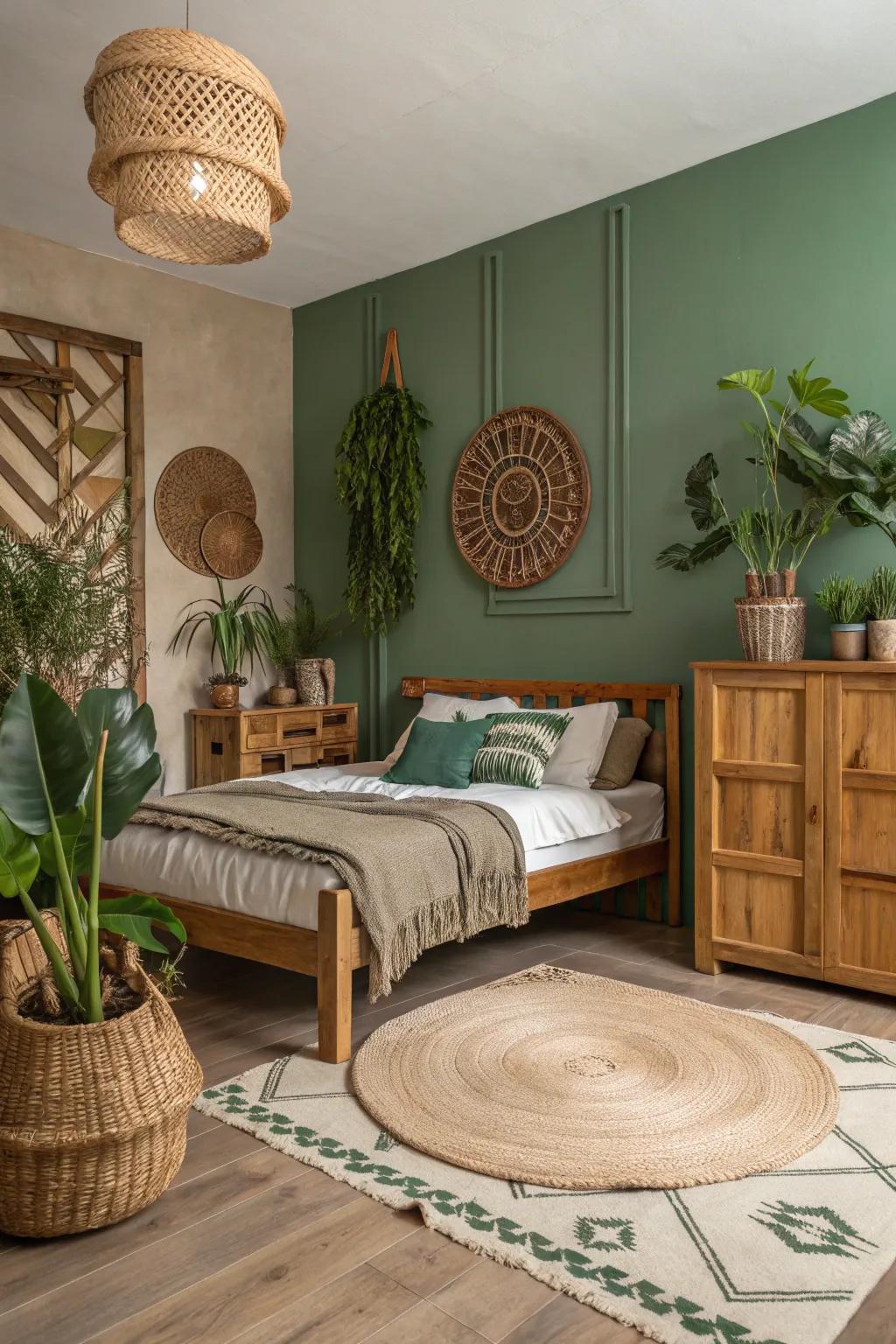 Organic-inspired hues establish a tranquil and soothing atmosphere.