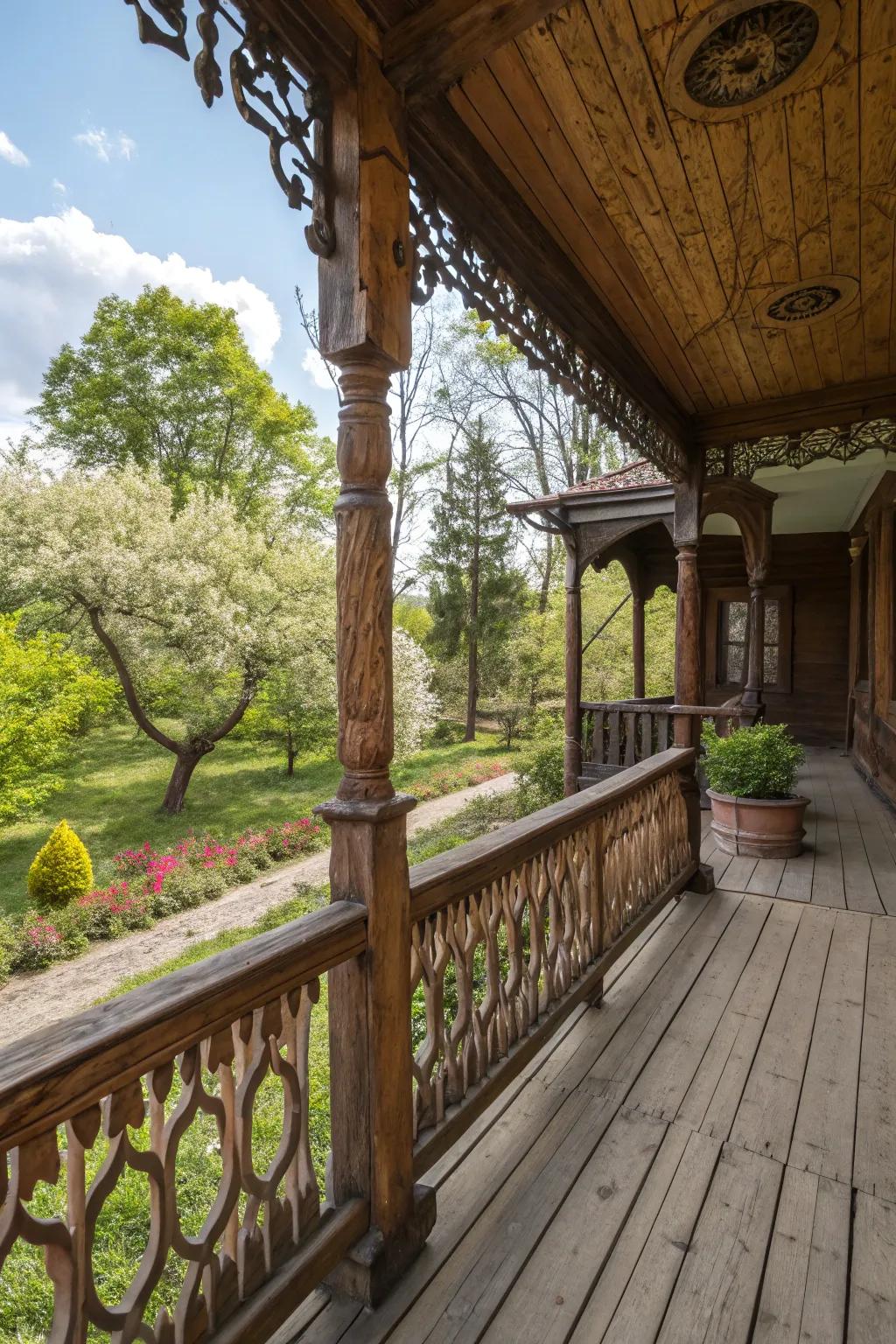 Bespoke banisters contribute a tailored, artistic nuance.
