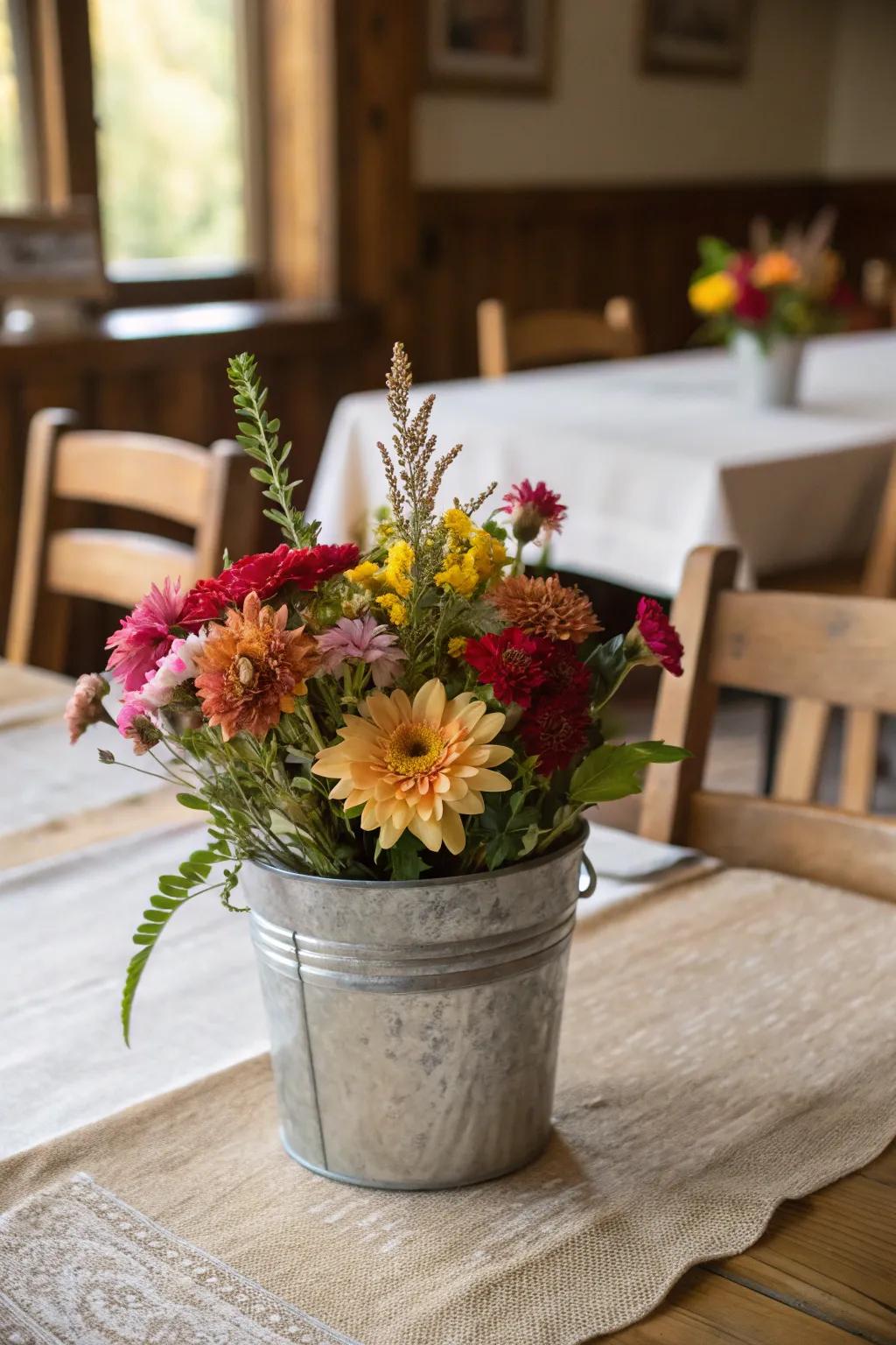 Iron vessels impart an earthy element to all dining table setups.