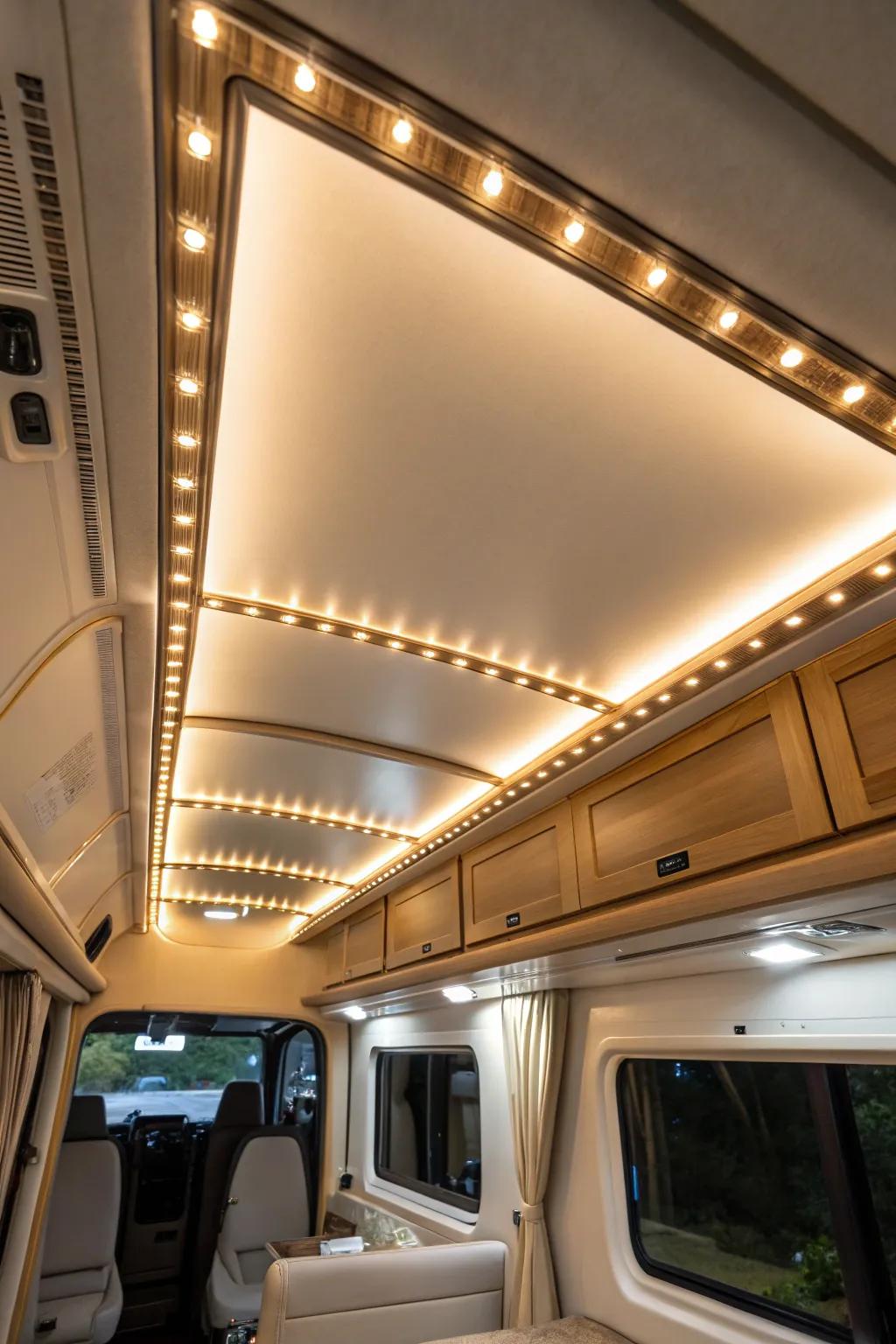 LED light strips have the ability to transform your RV into a cozy getaway.
