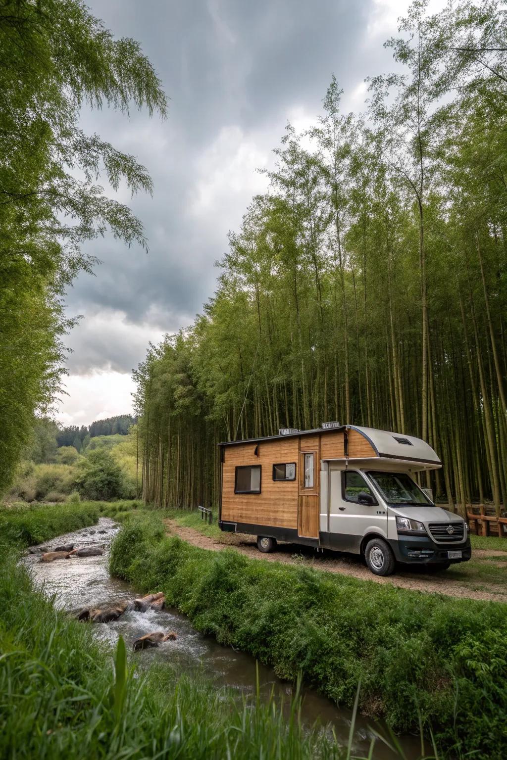 Reed boards offer an eco-friendly and stylish option for RV siding.