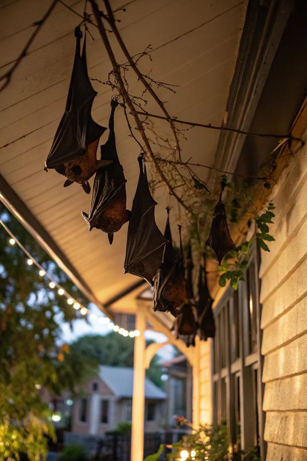 Flyers hang ominously from the deck ceiling, ready to take flight.