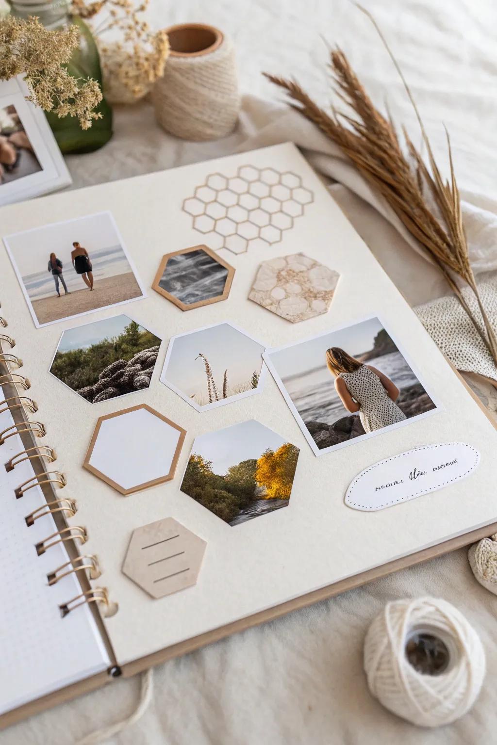 Upgrade your scrapbook game with unique cut-out shapes for a touch of personalized artistry.