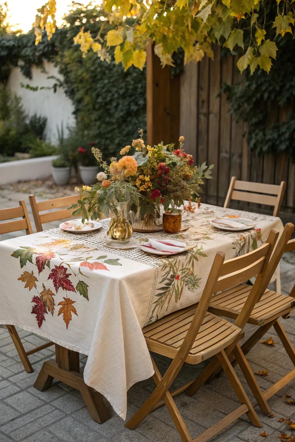 Seasonal adornments enrich your outdoor dining experience.