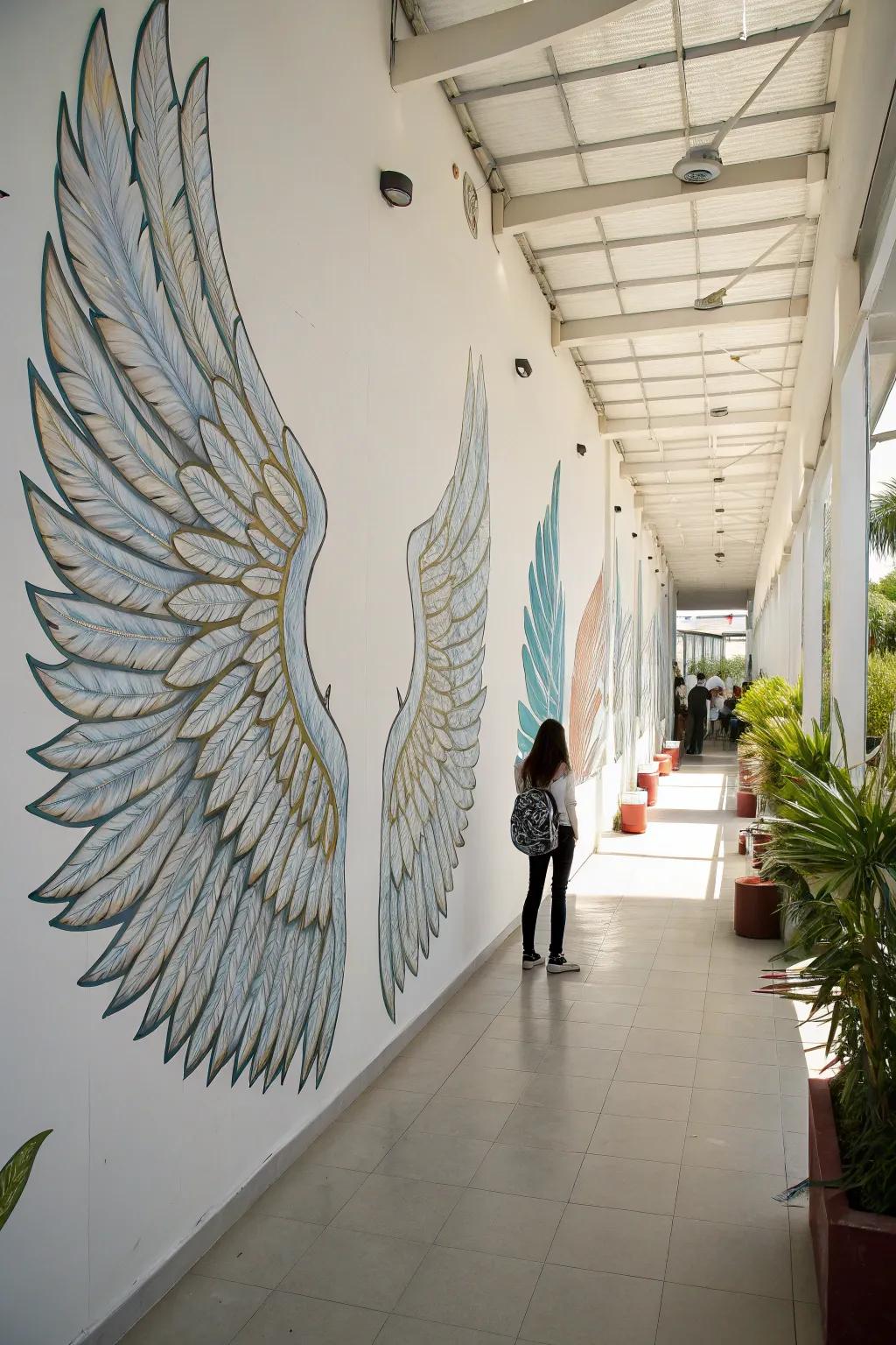 Interactive artistry lends playfulness to the pictures.