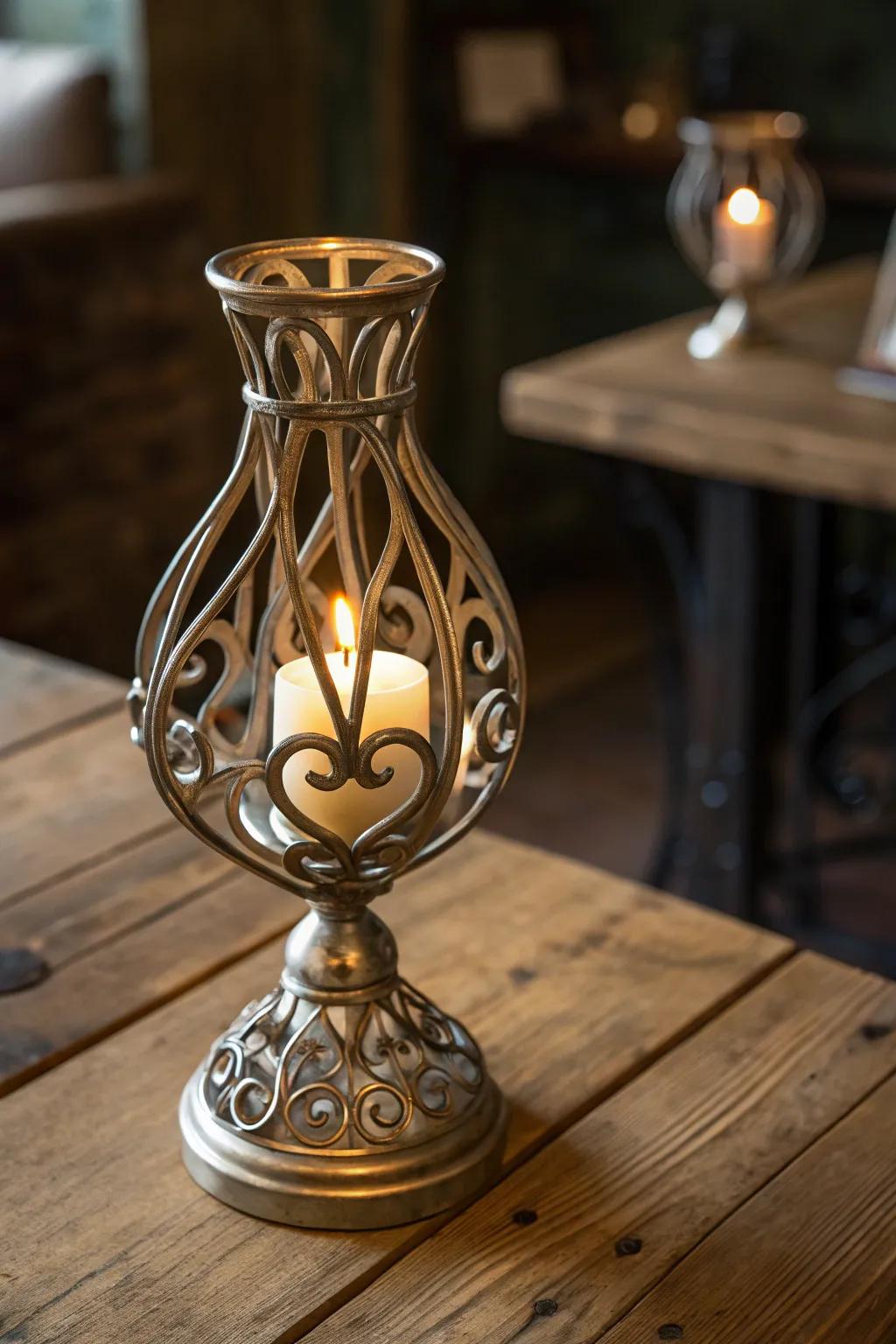 Improve your night-time ambience integrating artisan sophistication: a steel sheet lighting fixture converting any setting toward a comfortable refuge.