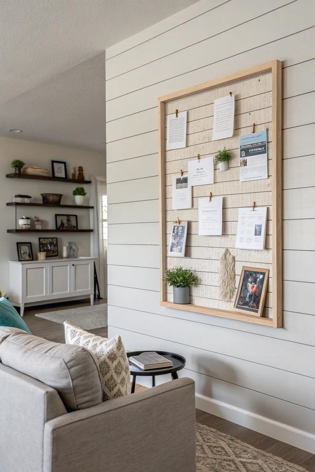 Appreciate simplicity with a minimalist beadboard memo board.