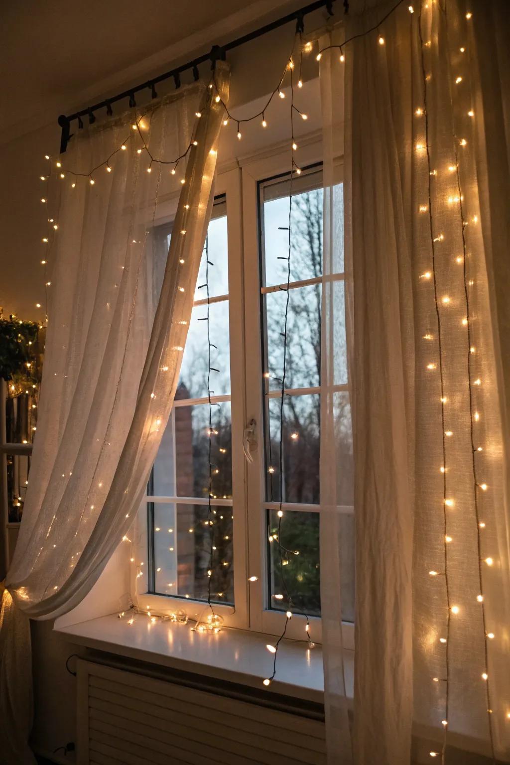 Conjure a twinkling marvel with a cascade of pixie lights.