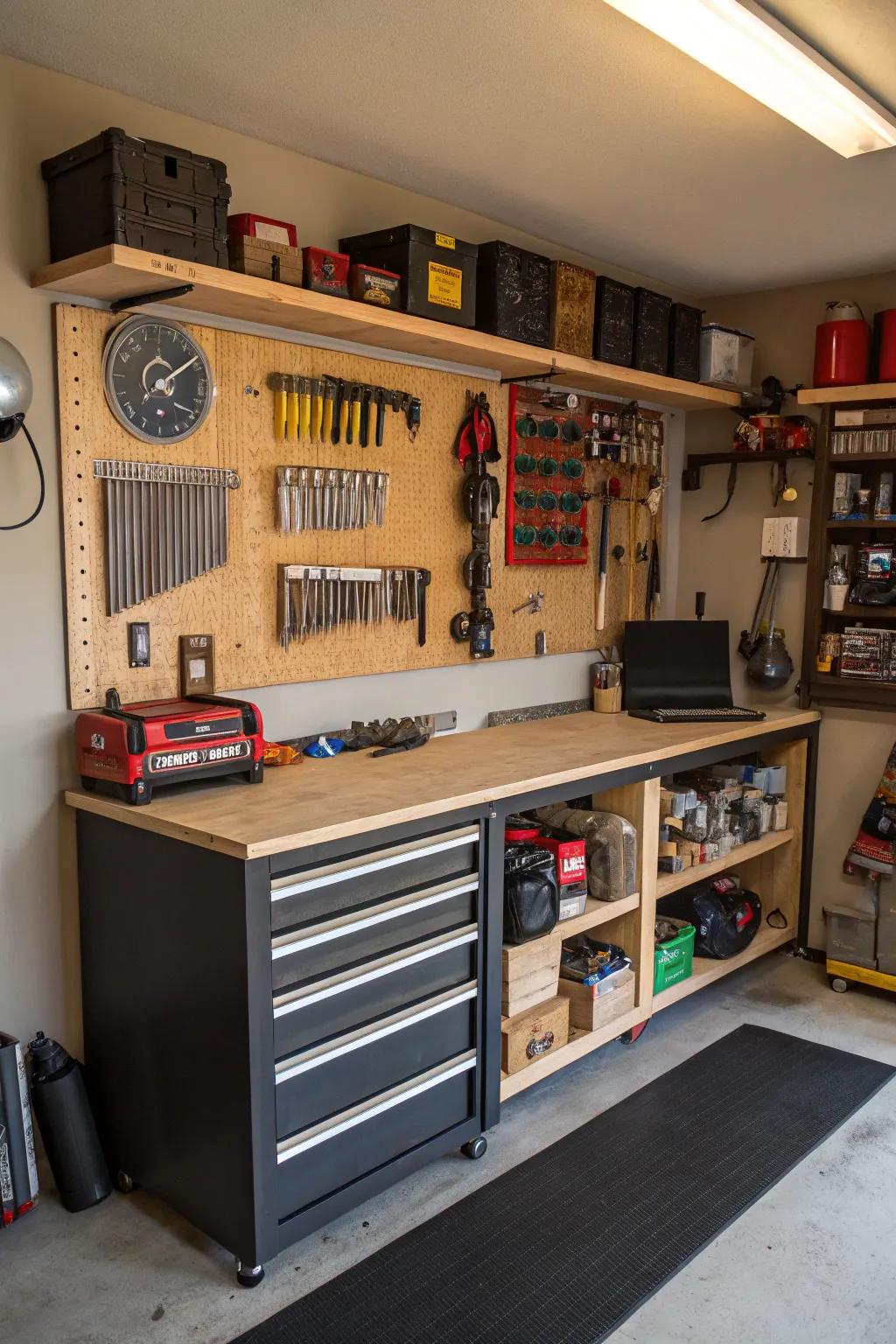 A creative workspace integrated within your man cave.