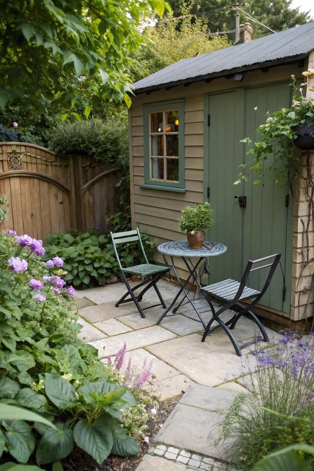 A terrace adds a practical extension to your shed.