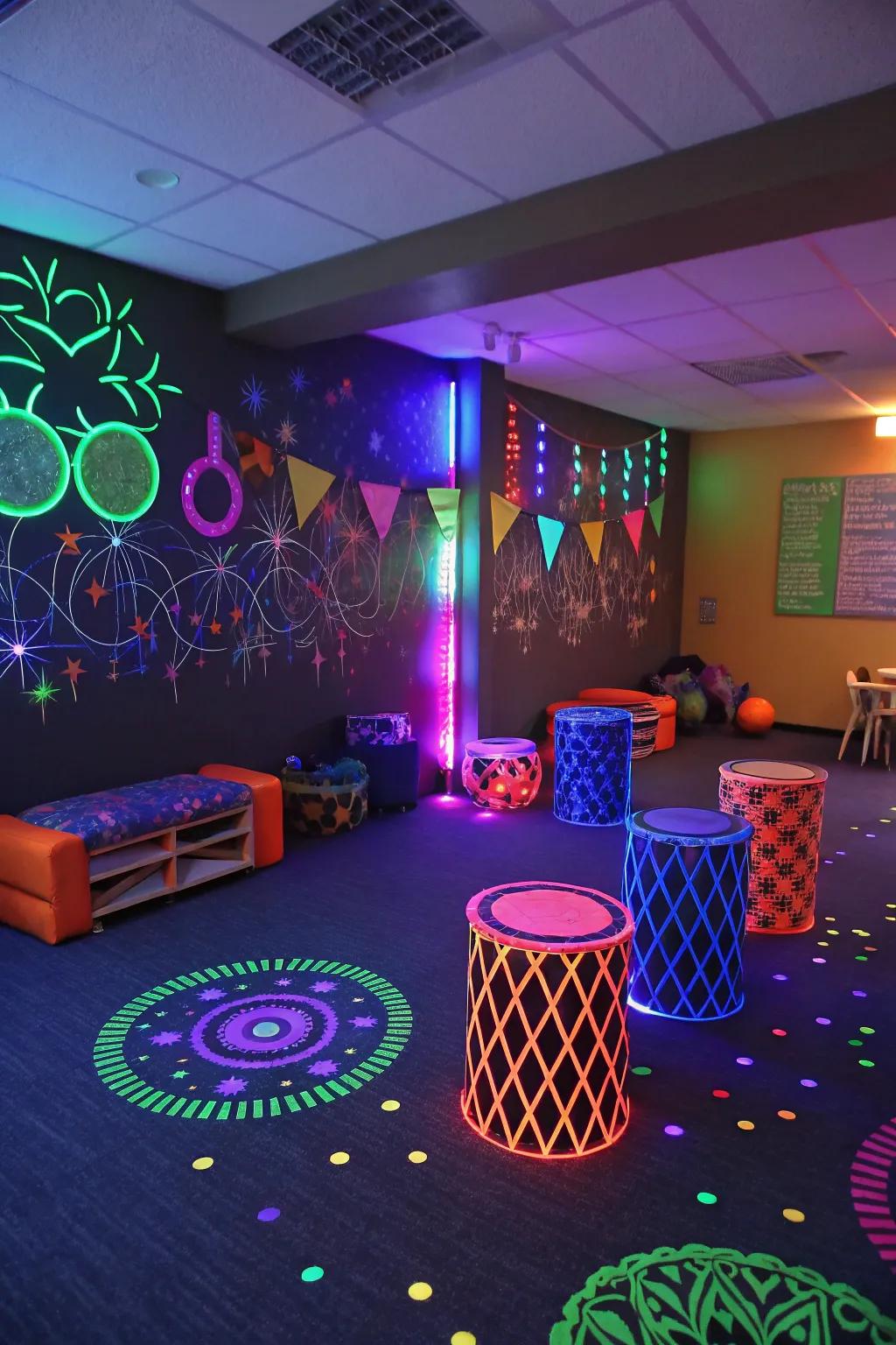With a glow-in-the-dark extravaganza, illuminate the night.