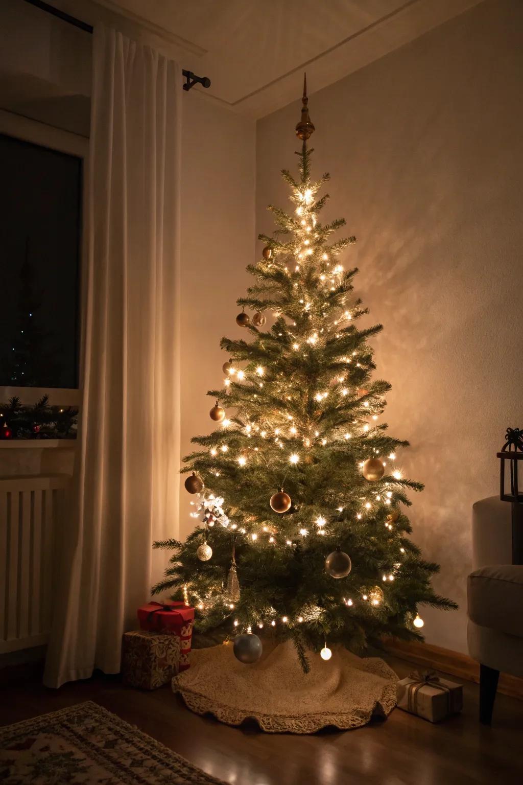 Layered luminescence engenders a snug, welcoming atmosphere.