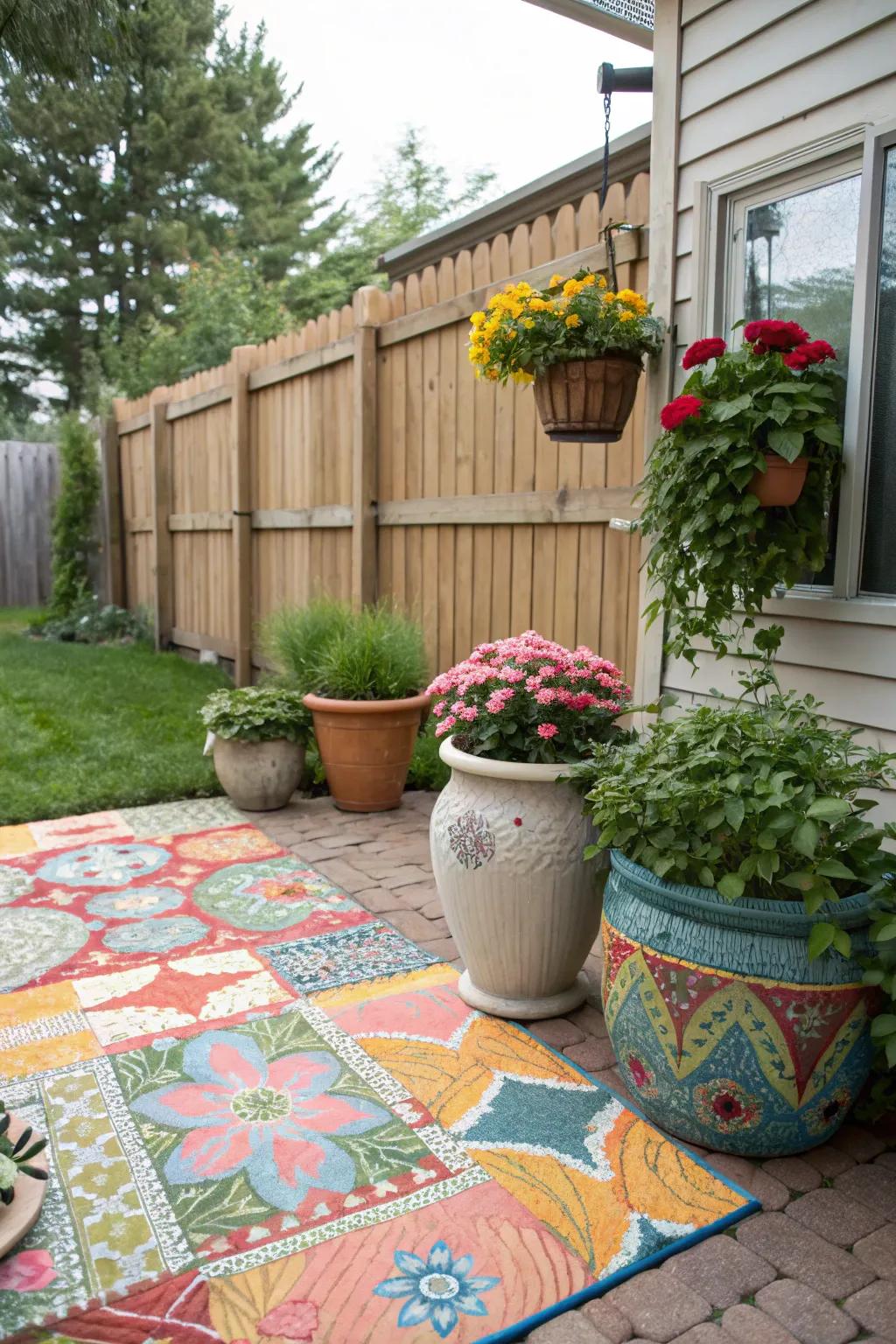 Decorative accents add a personal touch to your backyard.