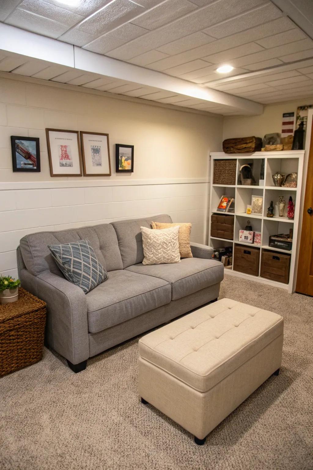 Multi-purpose furniture optimizes function in small locations.