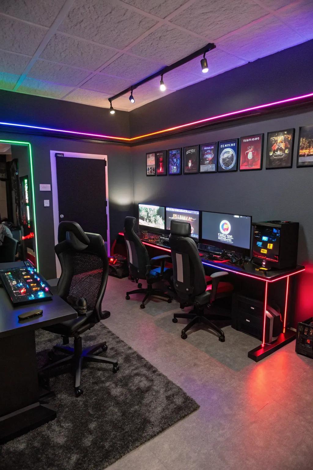 A color palette that is cohesive makes your gaming space look better.