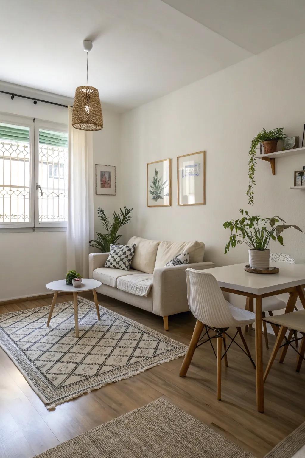 Simple design maintaining an uncluttered, open feel.