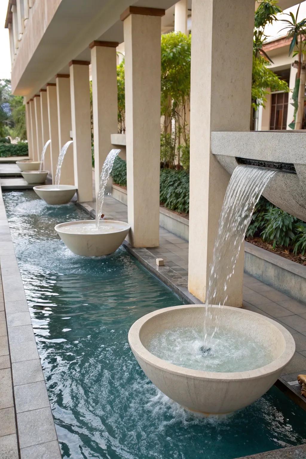 Aquatic vases present a sophisticated and attention-grabbing element for your pool.
