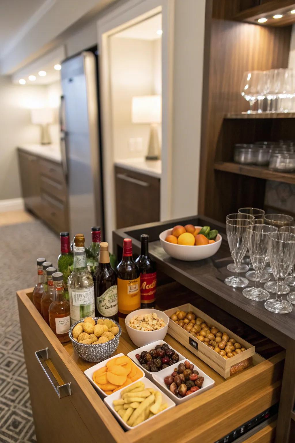 Creating areas helps organize the flow and use of your party space.