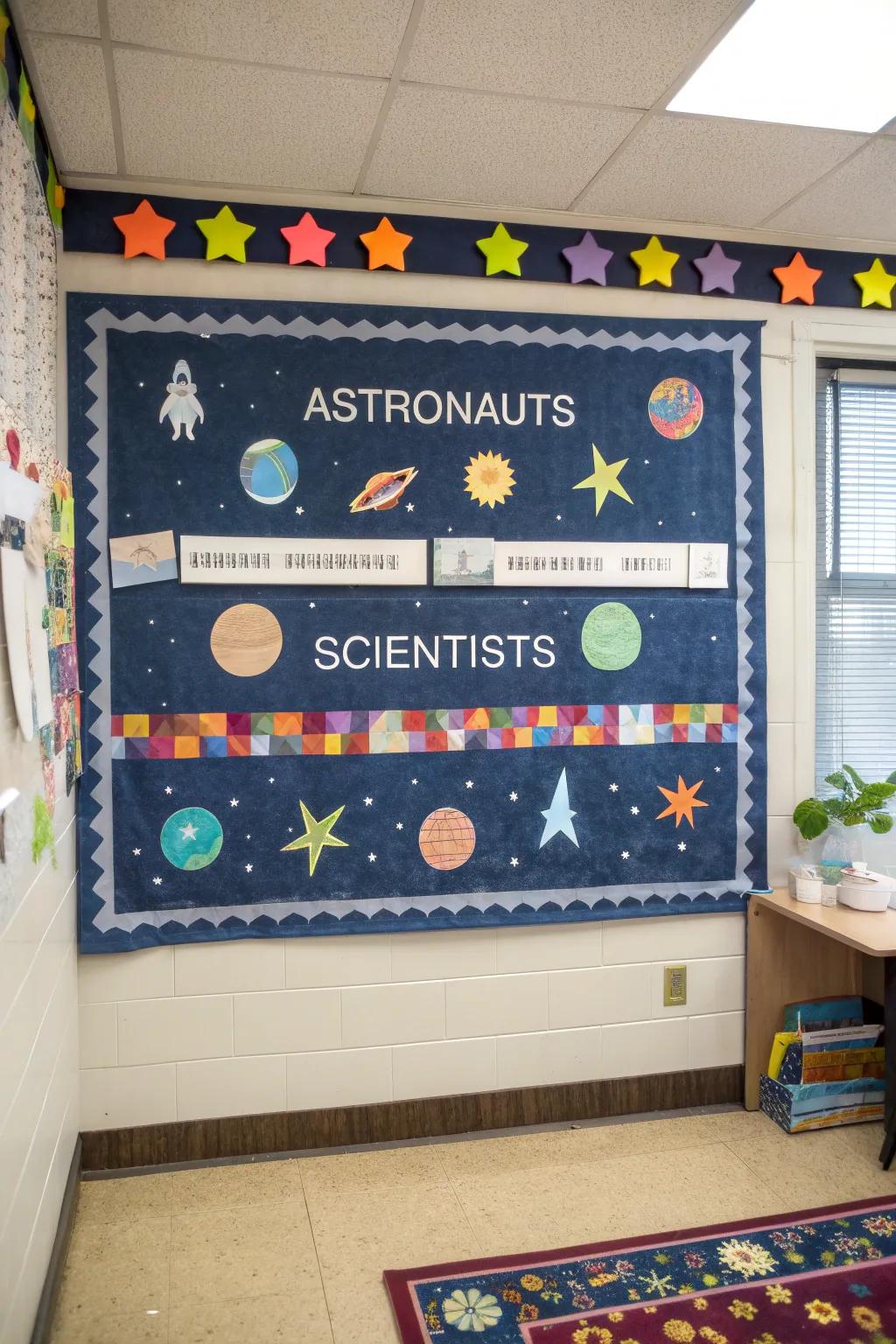 Use a cosmic words section on your bulletin board to inspire.