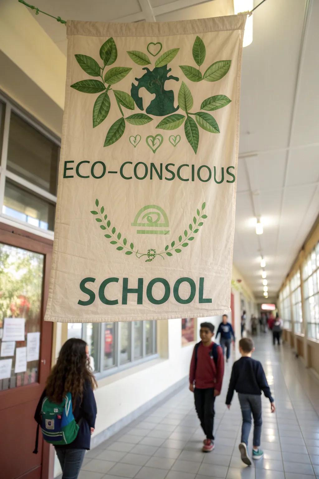 A fashionable and sustainable cloth pennant for Spirit Week.