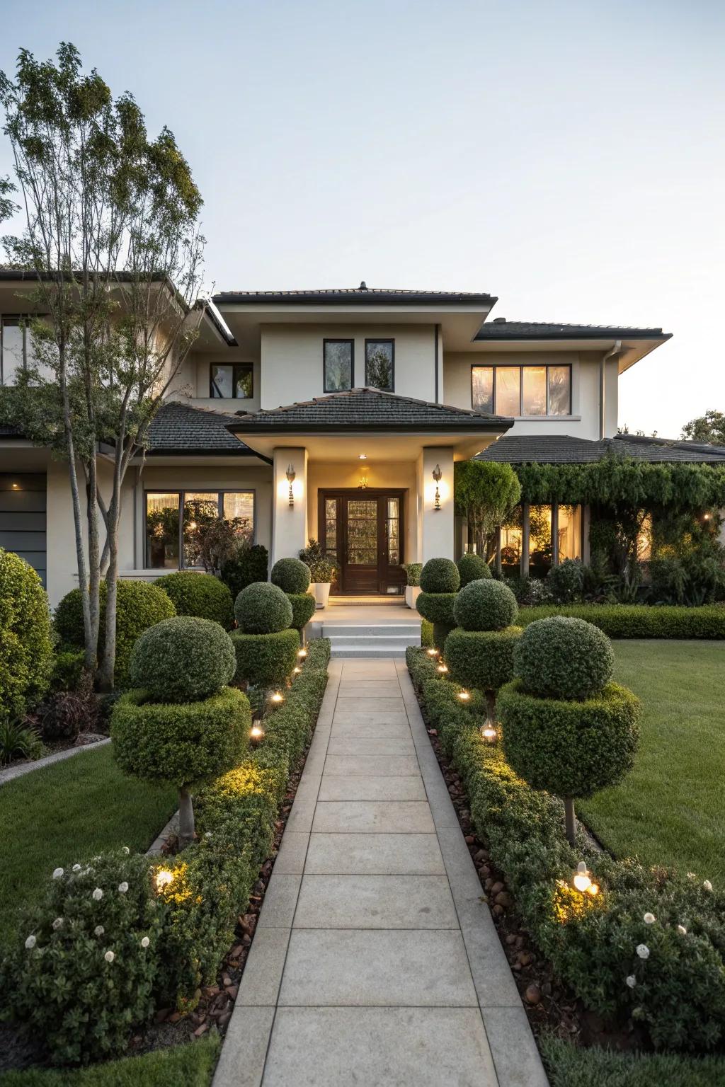 Balance in landscaping evokes harmony and elegance.