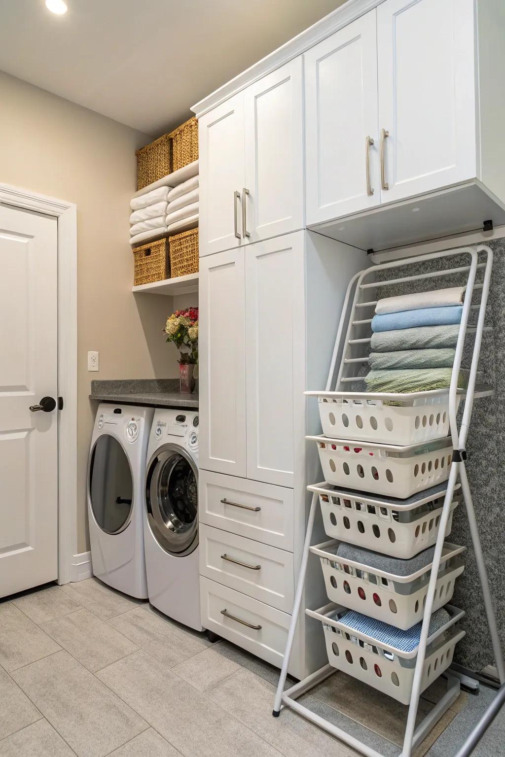 A slide-out drying system is a useful drying option.