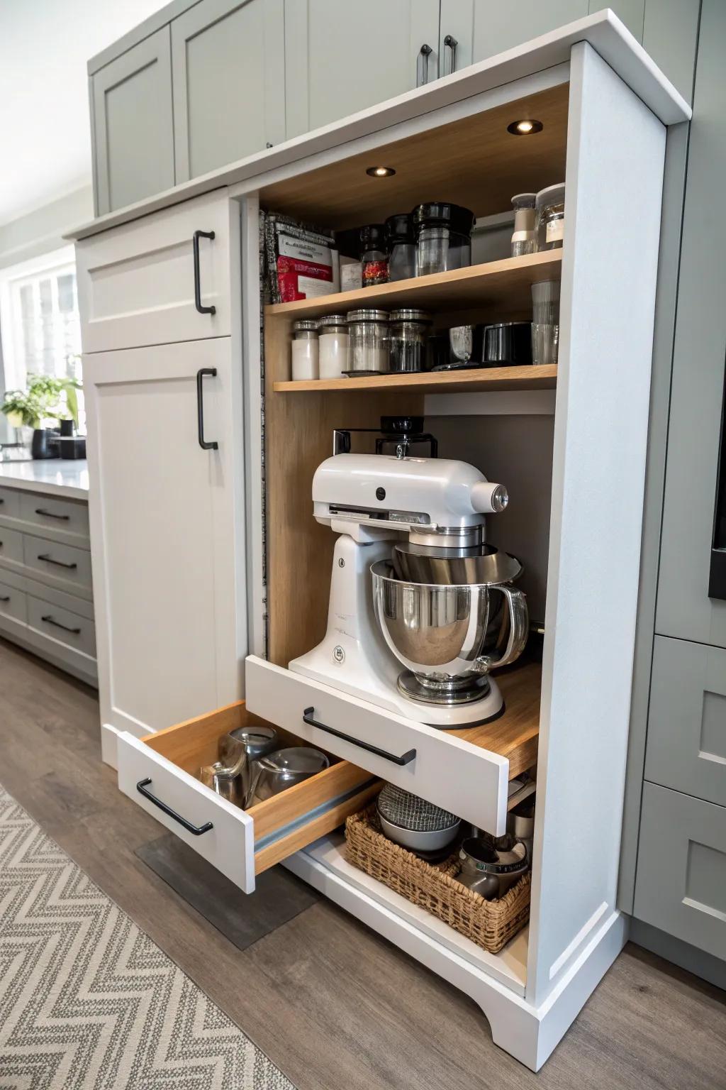 Customized organization: Custom cabinets for a tidy kitchen