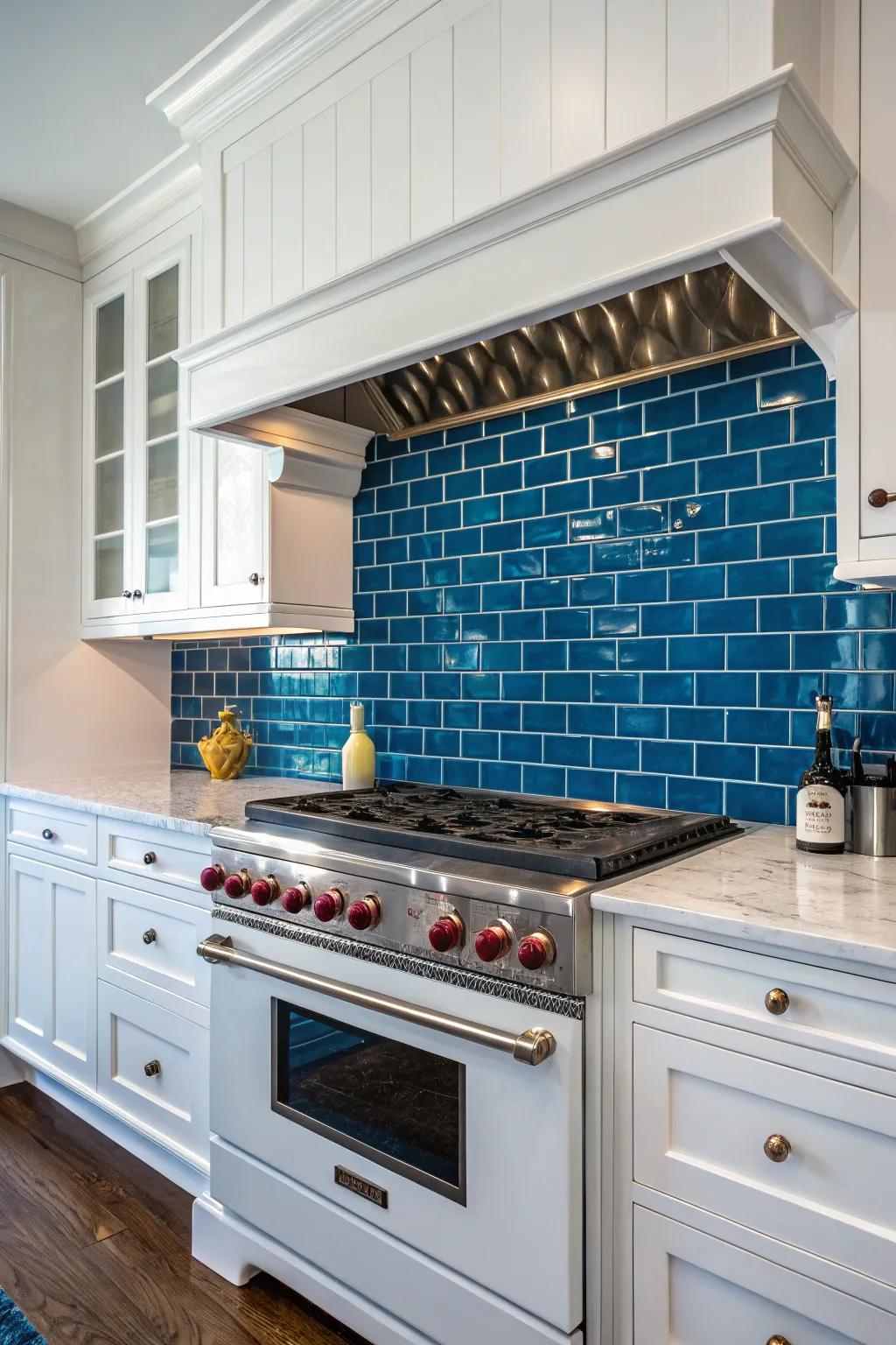 Bold colors create a striking statement in your kitchen.