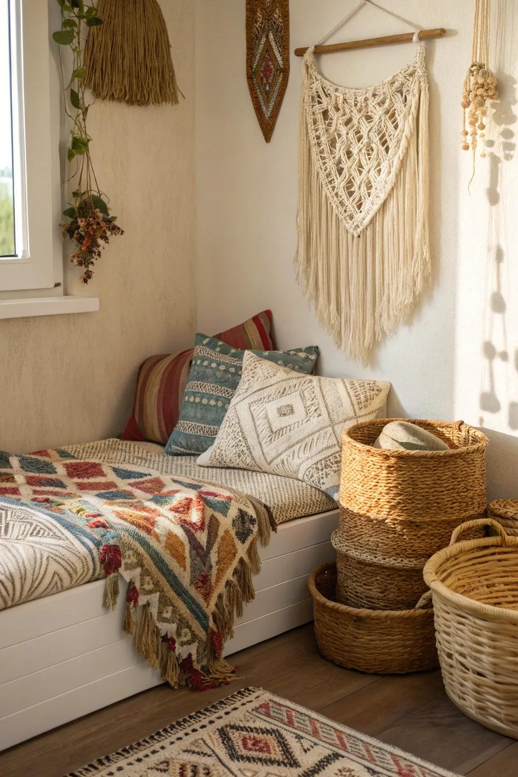 Fashion an eclectic refuge with distinct textures.