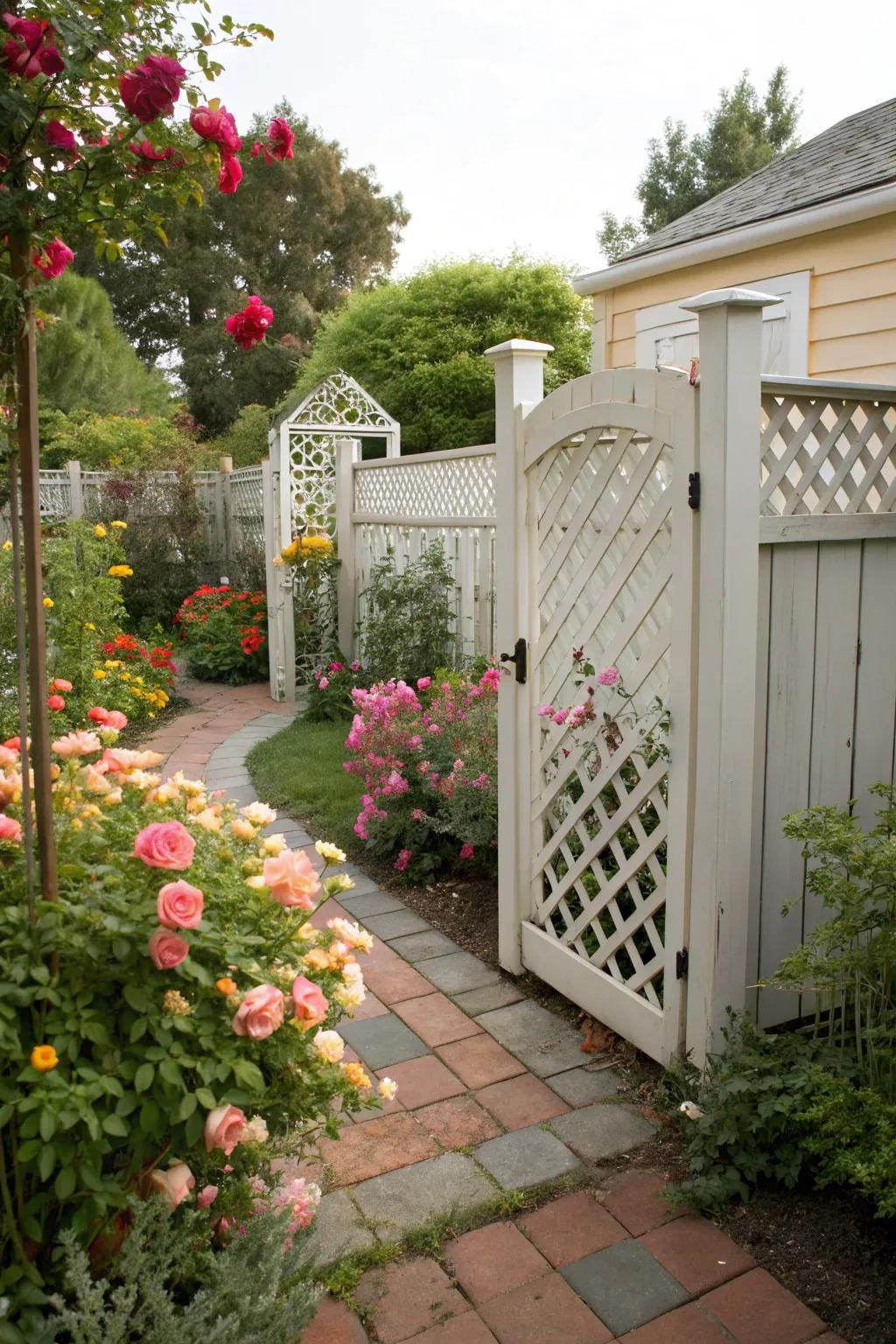 Connected lattice boards provide design and practicality.