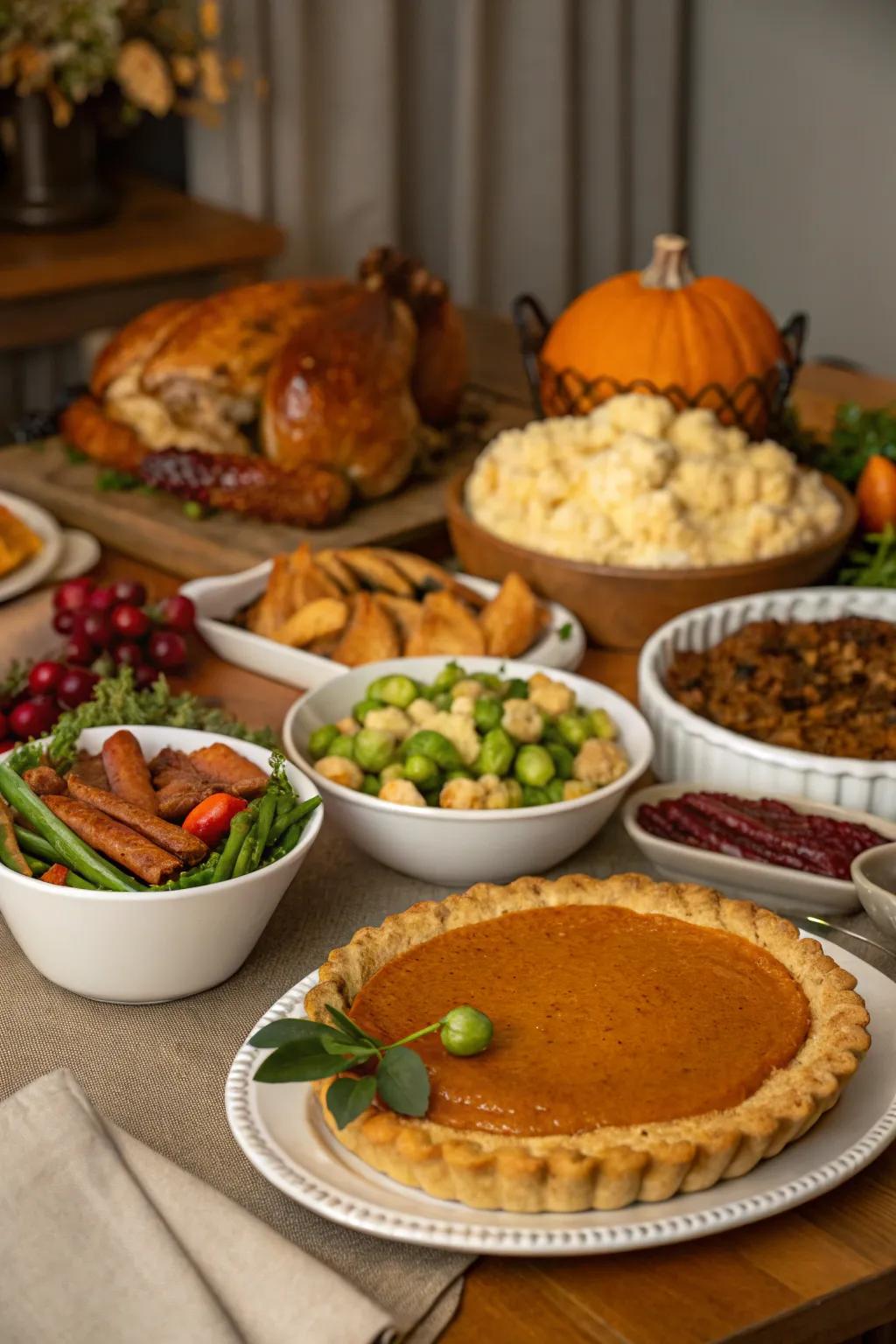 This buffet features seasonal fare as its main attraction.