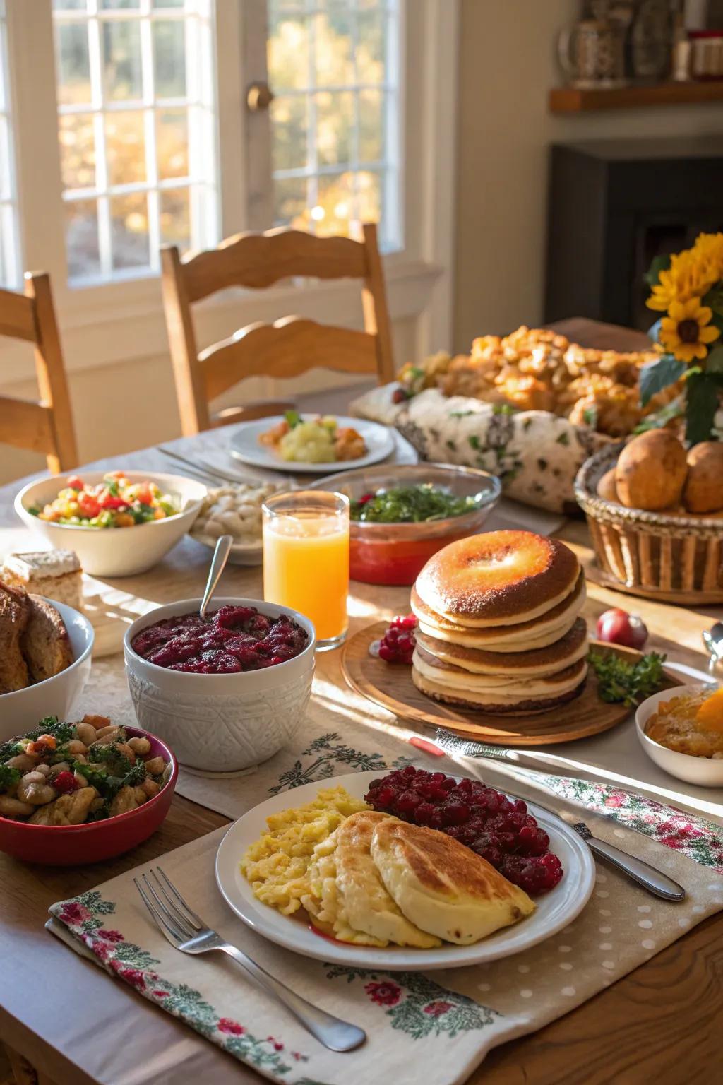A wonderful array for a Friendsgiving brunch.
