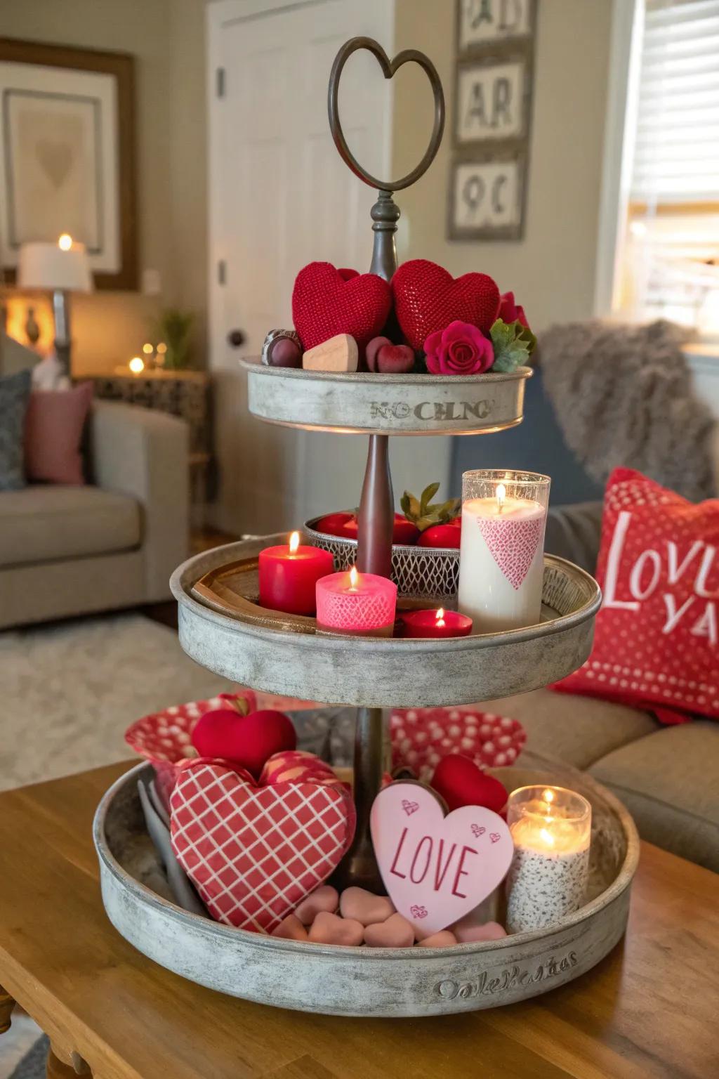 A Valentine's-themed display exuding affection and warmth.