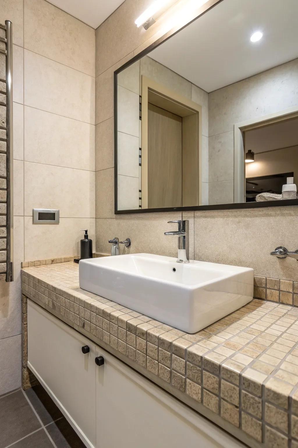 Simple design for a polished, serene area.